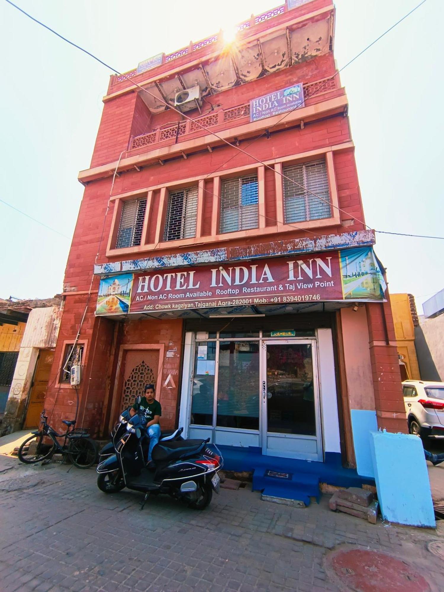 Hotel India Inn Walking Distance From Taj Mahal-- Rooftop Taj Mahal View Agra  Eksteriør billede