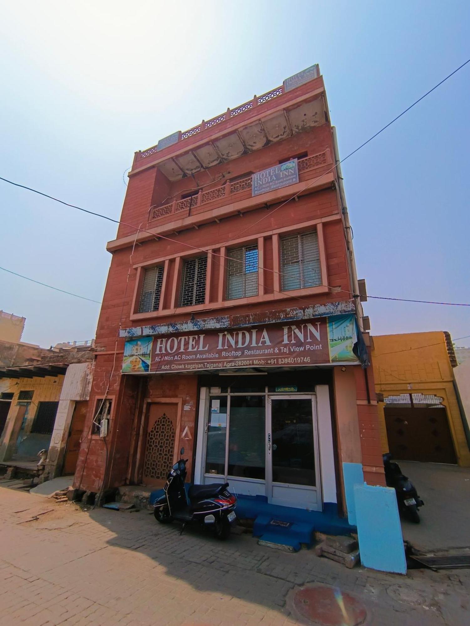 Hotel India Inn Walking Distance From Taj Mahal-- Rooftop Taj Mahal View Agra  Eksteriør billede